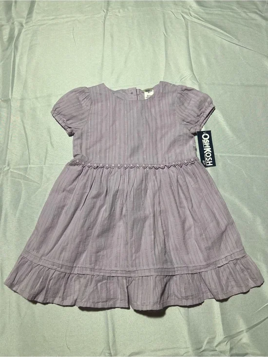 OshKosh B'gosh Lavender Puff-Sleeve Girls Dress