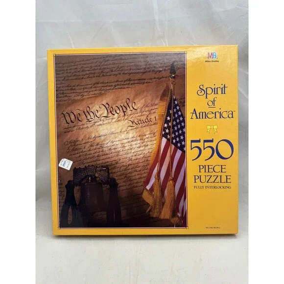 Milton Bradley We The People Spirit America 550 Piece Jigsaw Puzzle Vintage 1991