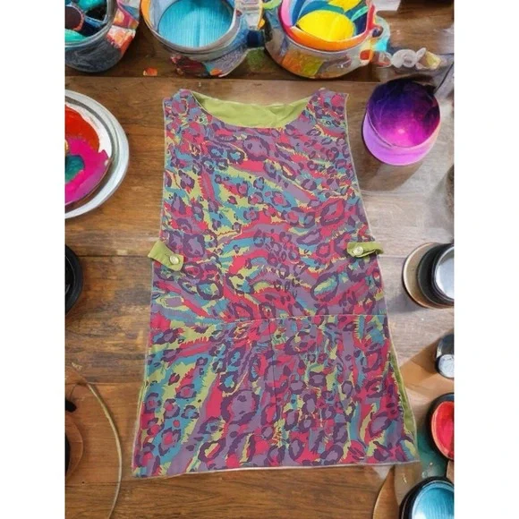Handmade‎ Apron Art Work Teaching Unisex Colorful Abstract Artsy Designer Artist