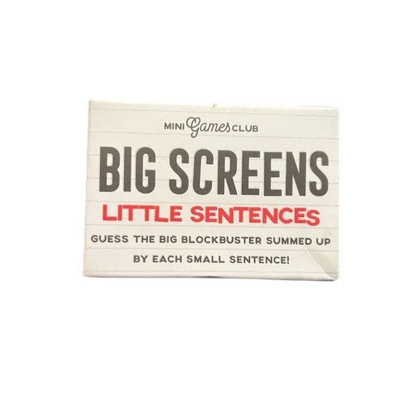 Mini Games Club Big Screens Little Sentences Card‎ Game 12+