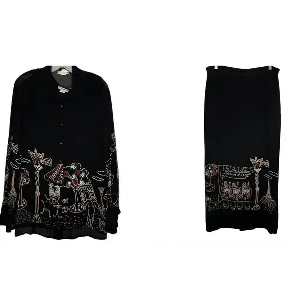 Vintage Palisades‎ Three Piece Skirt Set