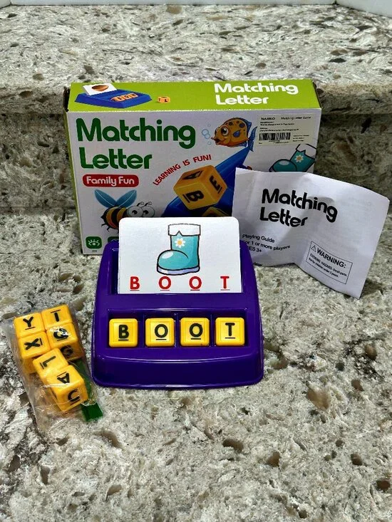 Matching Letter Alphabet Game Kids Ages 3-8 Educational Learning Toy COMPLETE