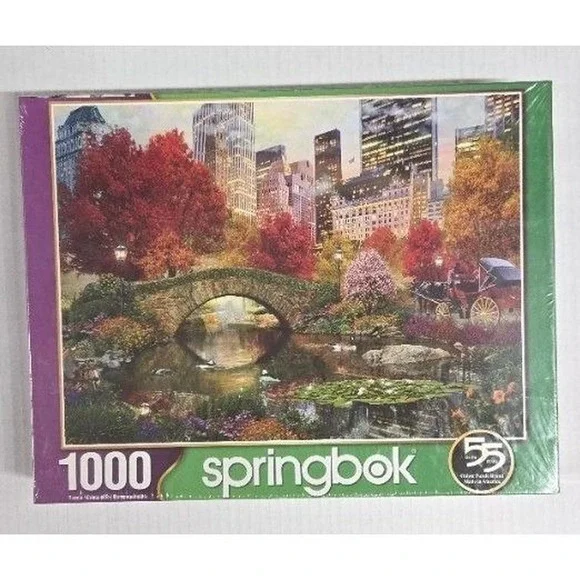 Springbok 1000 Piece Jigsaw Puzzle - Central‎ Park Autumn New York - Sealed
