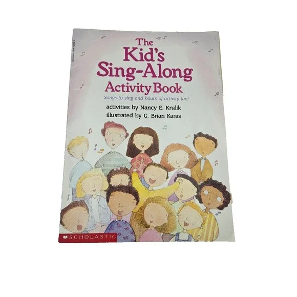 Kids Sing Along Activity Book‎ Scholastic Songs Puzzles Children Learning