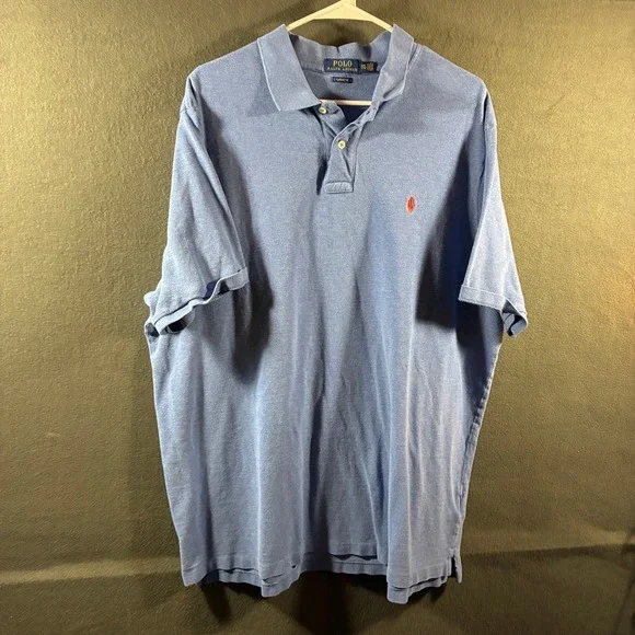 Polo Ralph Lauren Shirt Short Sleeve Cotton Pique Blue XXL