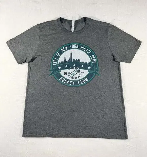 Barstool Sports City of New York Police Dept. Hockey Club Gray T-Shirt, L