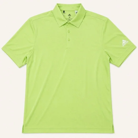 Adidas Polo Shirt Mens Medium Lime Green Golf Performance Sample NWT