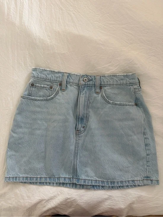 Abercrombie high rise denim mini skirt