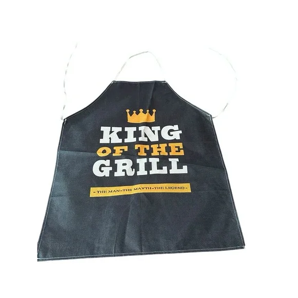 NEW novelty‎ adult ONE SIZE apron full coverage canvas funny KING OF THE GRILL