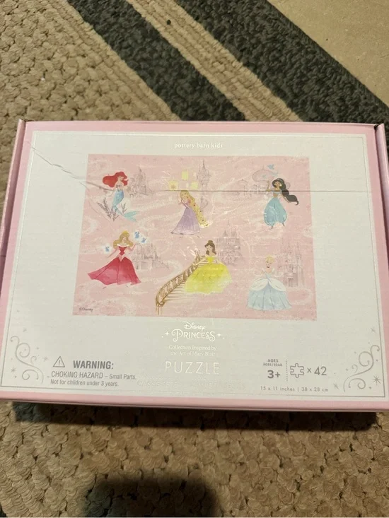 Pottery Barn Kids Disney Princess Pink Puzzle - 42 Pieces