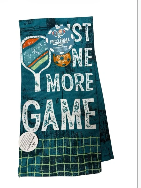 Pickleball 'Just One More Game' Kitchen Towel