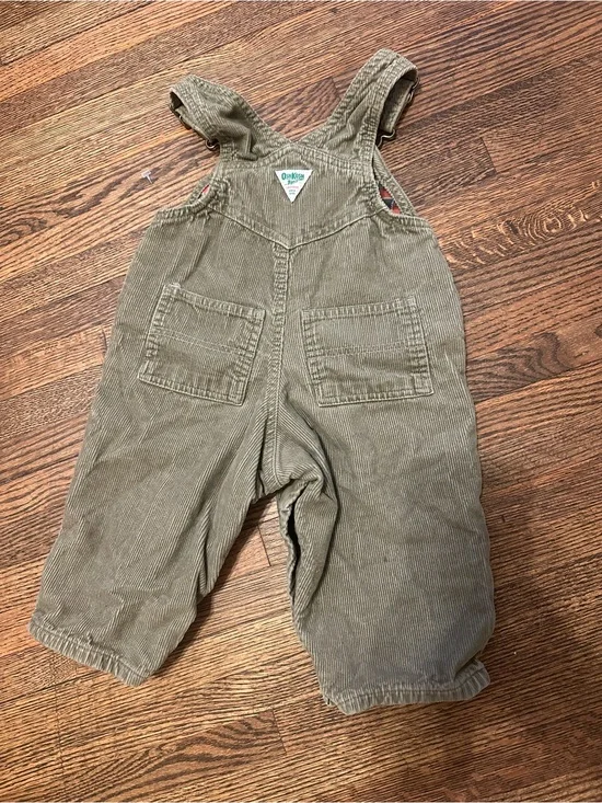 OshKosh B'gosh Olive Corduroy Kids Overalls