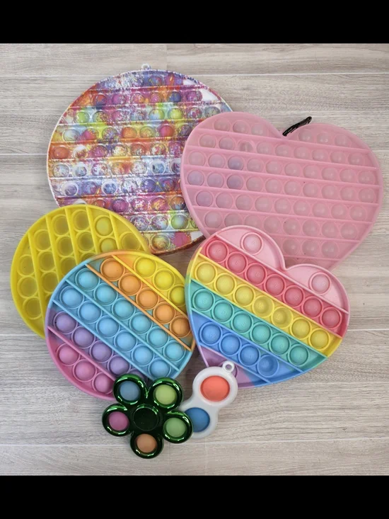 Rainbow & Pink Pop It Fidget Toy Set