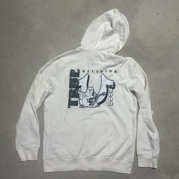 NWT *MARKS* True Religion 2002 Big Buddha Logo Hoodie Size L $119 MSRP Full Zip