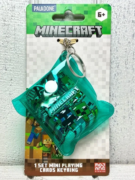 Paladone Minecraft 1 Set Mini Playing Cards Keyring Mojang Studios 2025 NWT