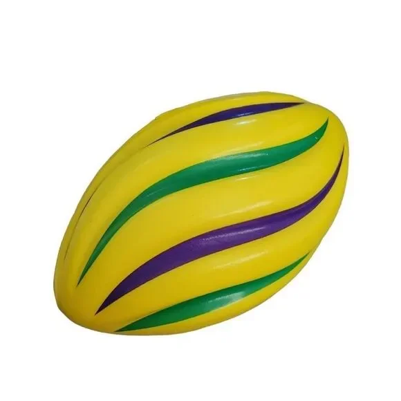 7in Purple/ Green/ Gold Foam Spiral/ Football