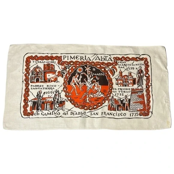Harwood Steiger Pimeria Alta Linen Towel Vintage