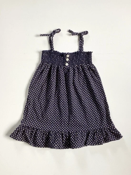 OshKosh B'gosh Navy Polka Dot Smocked Dress