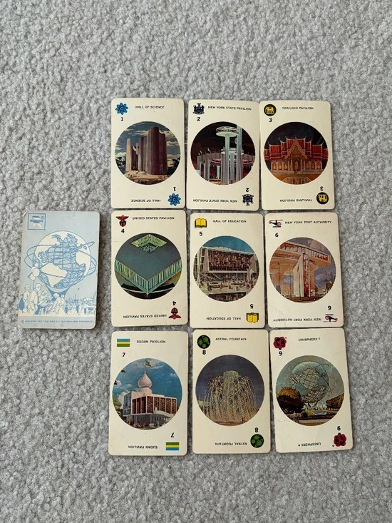 Vintage 1964-1965 New York World’s Fair Children’s Card Game ED-U-CARDS