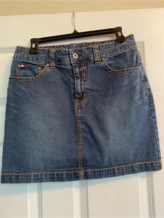 Tommy Hilfiger Blue Denim Mini Skirt