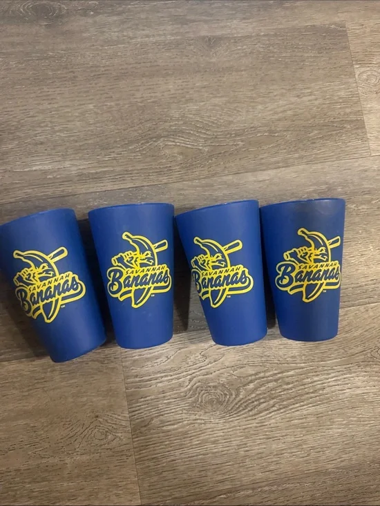 Savannah Bananas Blue Logo Cup Set of 4
