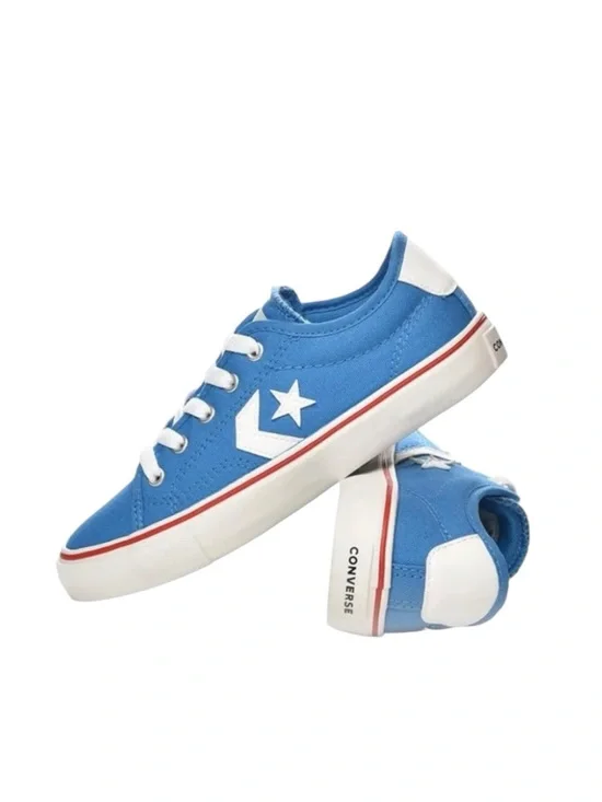 Converse Star Replay OX Blue Canvas Sneakers Kids Size 2