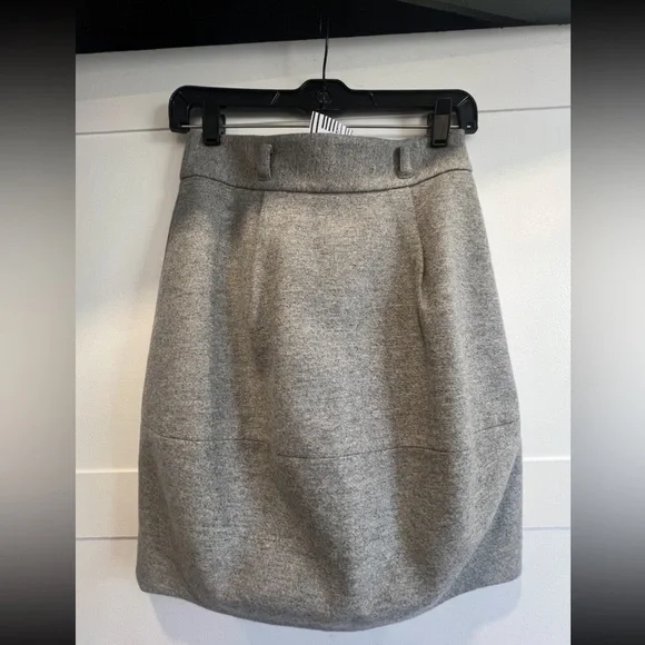 Theory gray pencil skirt wool size 0