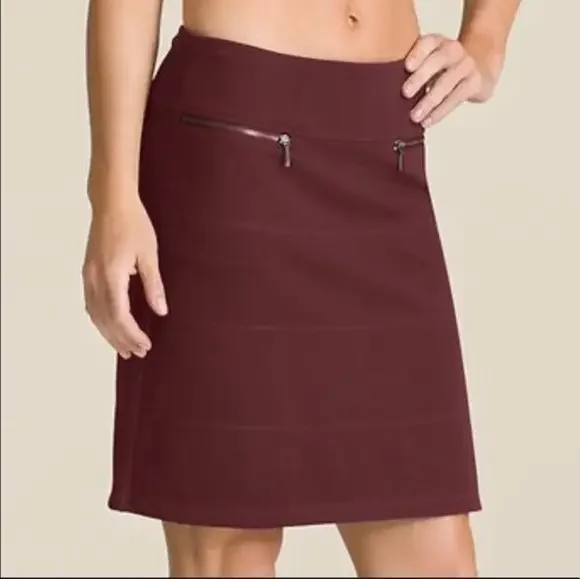 Athleta starta skirt knitted size m burgundy red‎