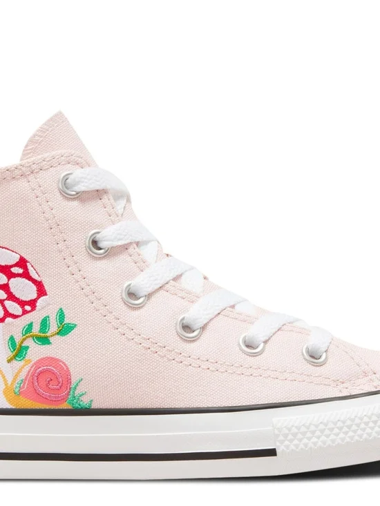 Girls Converse Chuck Taylor All Star High Embroidered Mushroom w/Beads Size 1.5