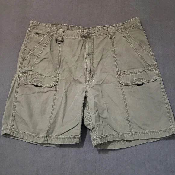 Wrangler Cargo Shorts‎ Mens 44 Green Authentic Issue Cotton NW941FT Relaxed Fit