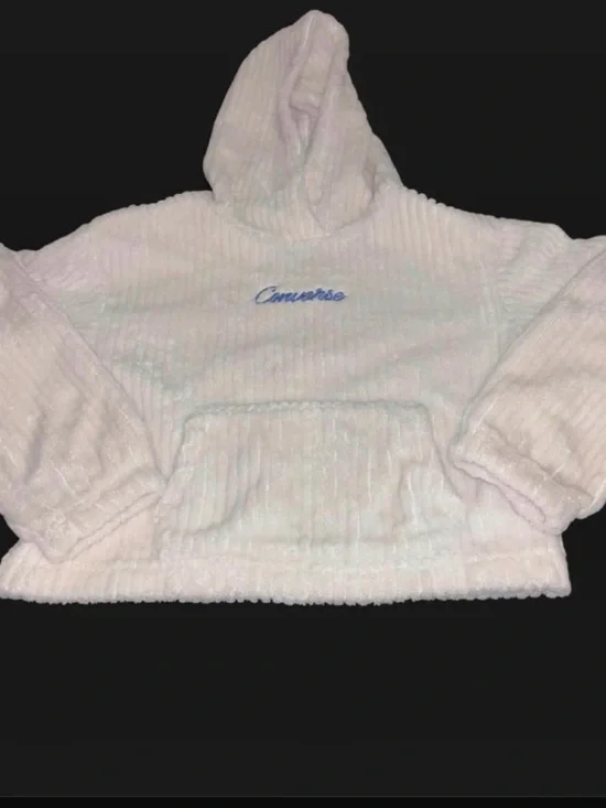 Converse Plush Hooded Pullover - Pale Blue Embroidery