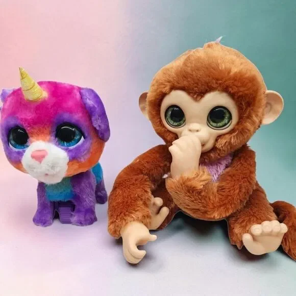 FurReal Friends Pandacorn and Monkey Interactive Pet Toys Hasbro Plushes Toy