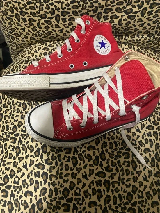 Converse Red High-Top Chuck Taylor Sneakers