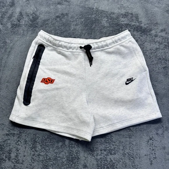 Oklahoma State Nike Tech Fleece Shorts Mens XL Light Grey FB8171 Team Issued 5