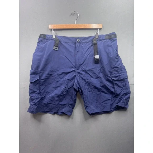 Magellan Outdoors Fish Gear Mens Size 3XL Blue Cargo Fishing‎ Pants Belt Loops
