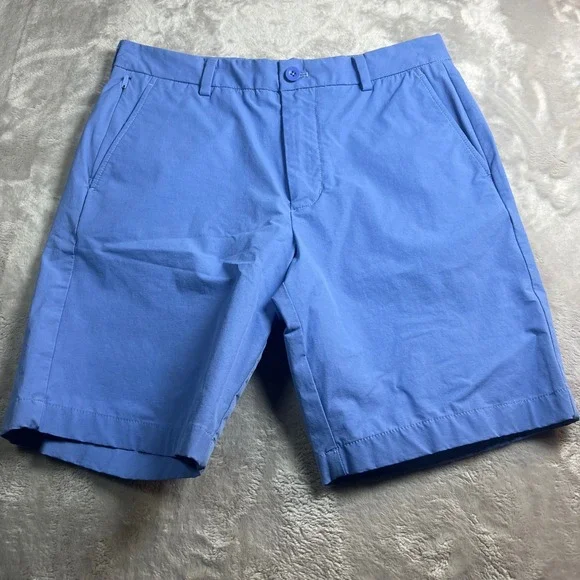Vineyard Vines Men's 30 On-The-Go OTG Shorts Blue Performance Stretch Chino