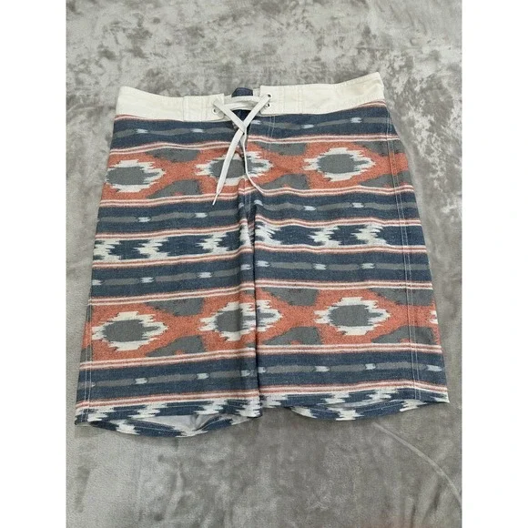 Mossimo Supply Co Shorts Mens Size 32 Multicolor Aztec Style Drawstring‎ Pocket