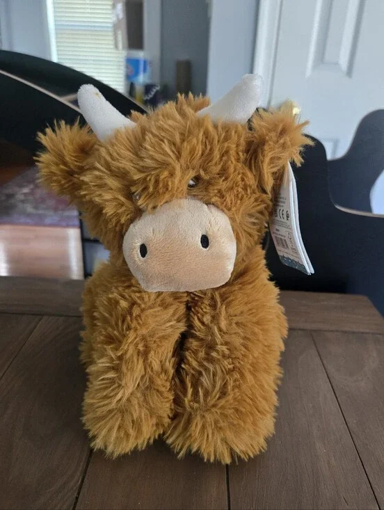 Plush Recycled UK Keeleco Highland Cow Stuffed Animal Keel Toys New