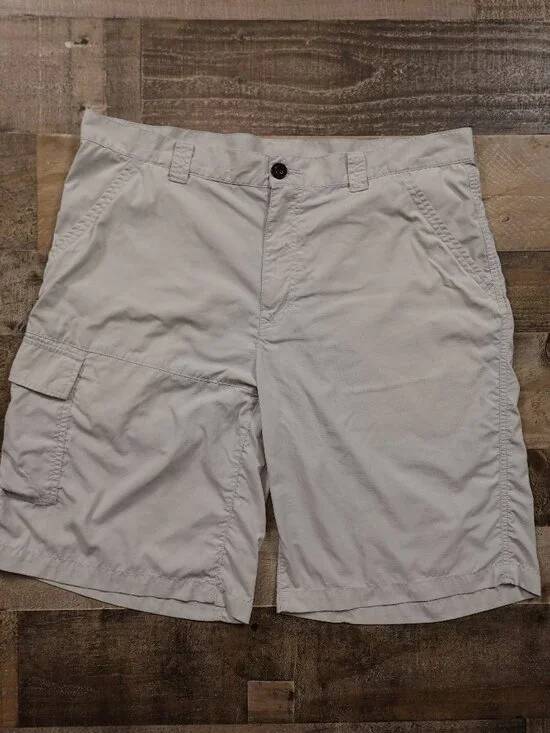 Columbia Battle Ridge Hiking Shorts Men’s 38W Gray Omni-Shade Cargo‎ Outdoor