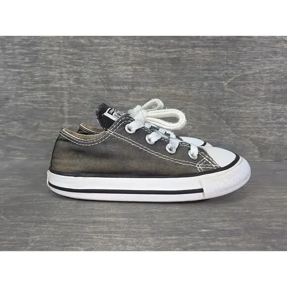 Converse Chuck Taylor All Star Low Ox Charcoal Grey Shoes Size 8 Infants