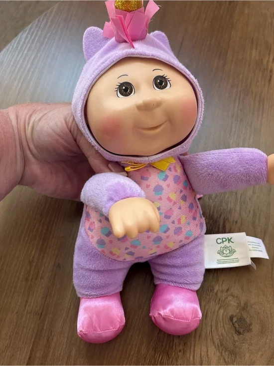 Cabbage Patch Kids Lilac Pink Plush unicorn - Soft Baby Toy.  INV25/572