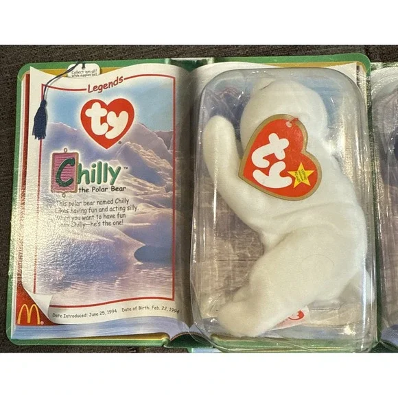 McDonalds Legends Chilly the Polar Bear Ty Beanie‎ Baby Brand New In Box