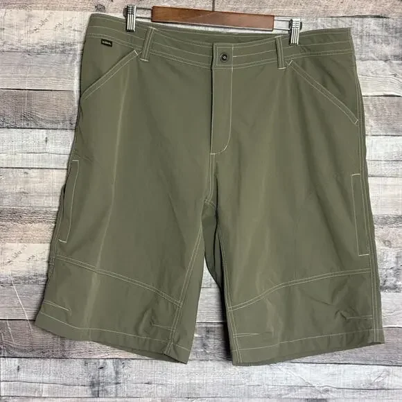 Kuhl Renegade Shorts Mens 40 Olive Stretch Performance Hiking Technical