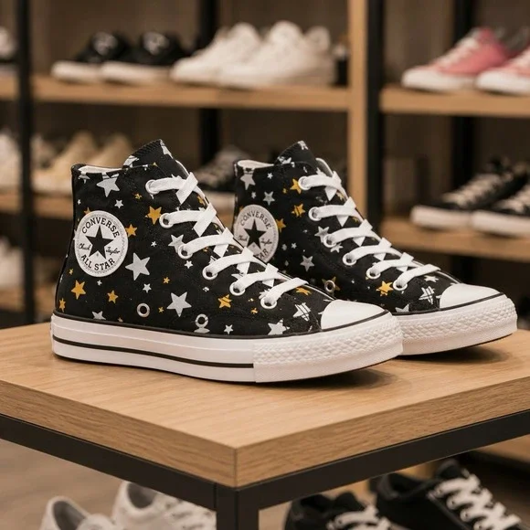 NEW Converse Chuck Taylor All Star Platform Lift Star‎ Print Novelty Sneakers 3