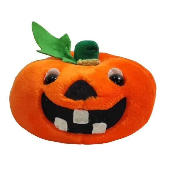 Vintage America Wego Plush‎ Pumpkin Stuffed Halloween Jack-O-Lantern 7