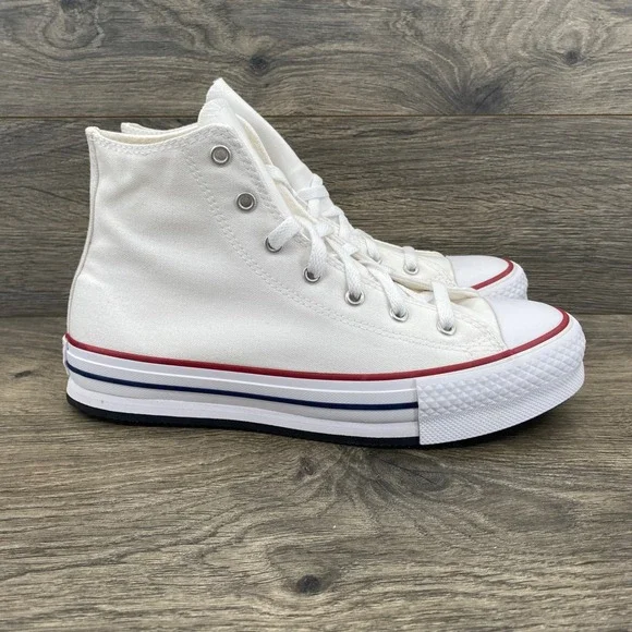 Converse Chuck Taylor All Star Move Sneakers Kids Size 7 White Platform High Top