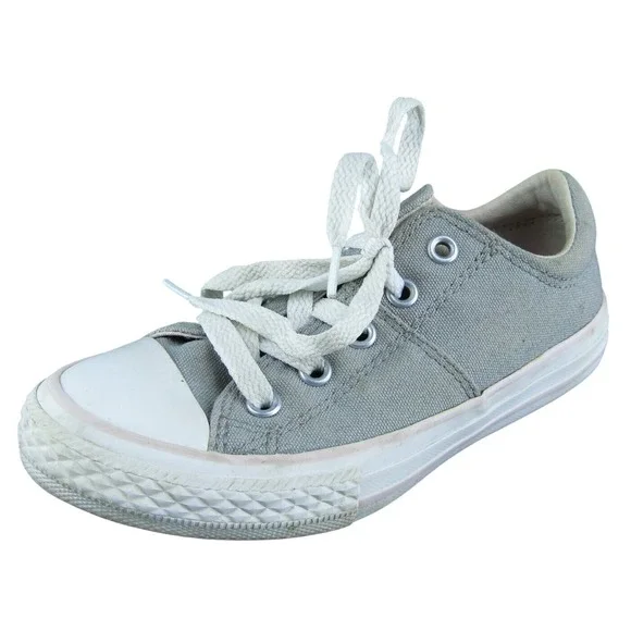 Converse Toddler Girls Sneaker Shoes Gray Fabric Lace Up Size T 12 Medium‎