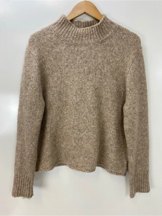 Z Supply Women's Mock Neck Sweater in Taupe