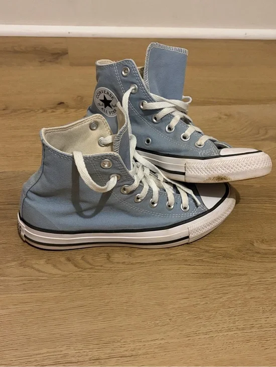 Converse Light Blue High Top Sneakers