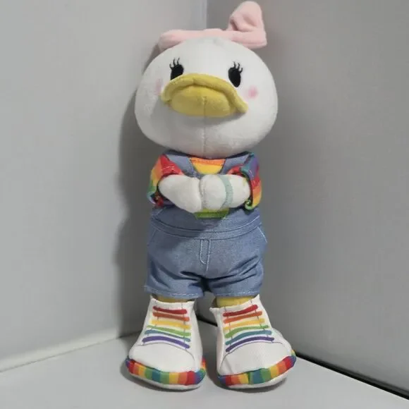 Disney Parks NuiMOs Daisy Duck + Small plush rainbow T-Shirt, overalls, trainers